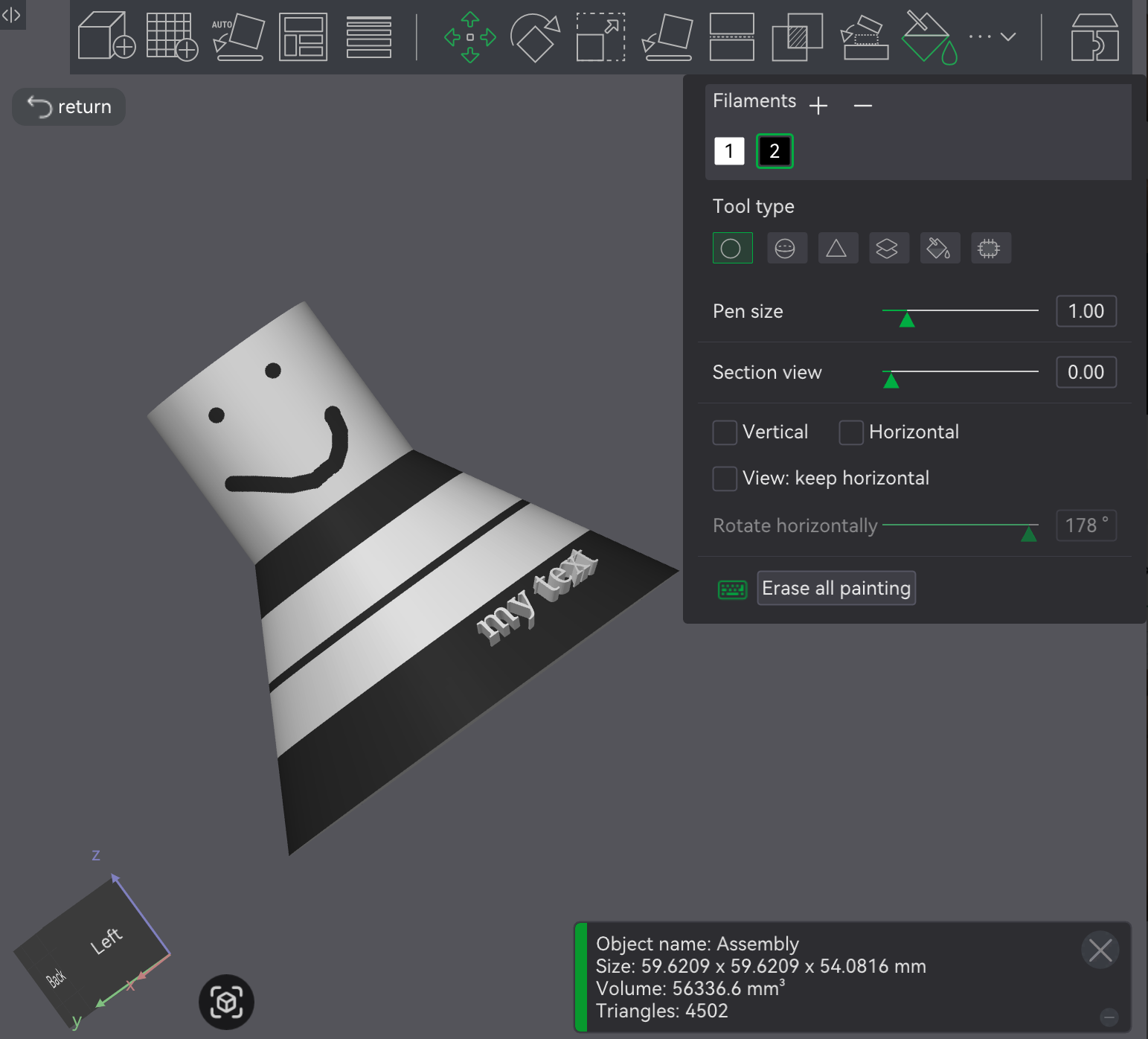 Bambu Studio Prepare screen painting example